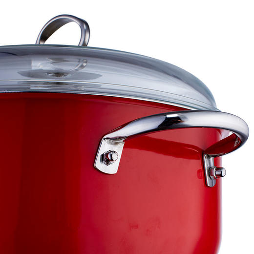 【专柜多样屋】-汤锅不锈钢珐琅汤锅带玻璃盖子奶锅煲汤炖锅 珐琅汤锅-4.5L 商品图2