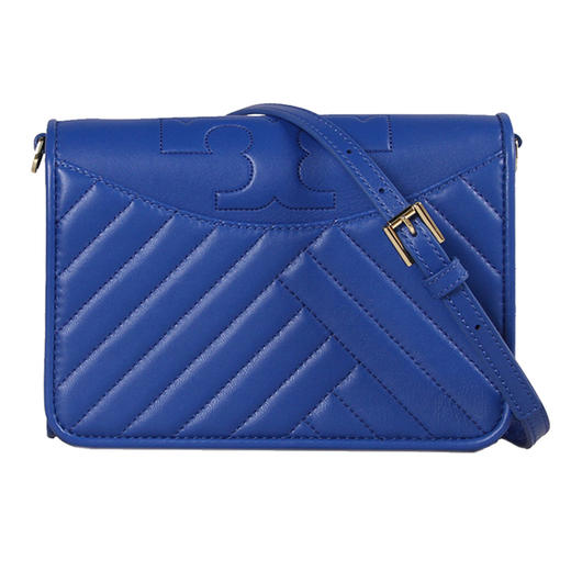 Tory Burch 汤丽柏琦 女士皮质单肩斜挎包 蓝色 55042 497 商品图0