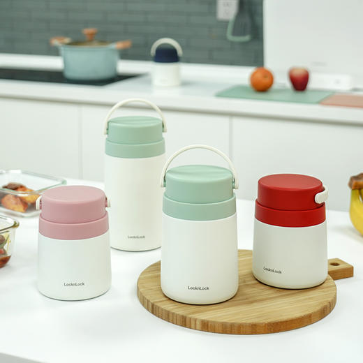 乐扣乐扣保温粥杯女便携粥桶装粥的饭盒汤壶汤罐大容量304不锈钢 LHC8041组合 商品图4