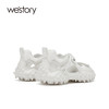 westory女鞋2021夏季新款漆皮仙女风运动凉鞋镂空沙滩W21BG61011 商品缩略图3
