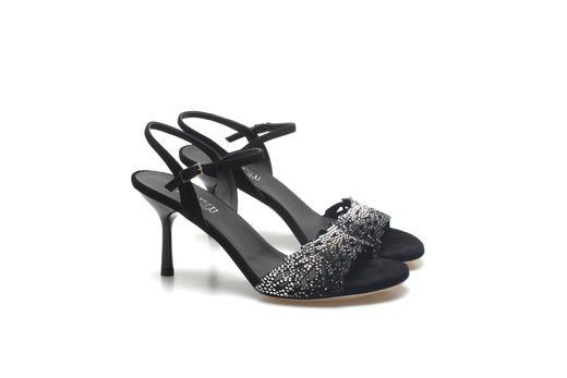 豪麟名鞋奥莱LORIBLU女装羊反绒面革凉鞋LR70060L黑色  原价5660元 商品图0