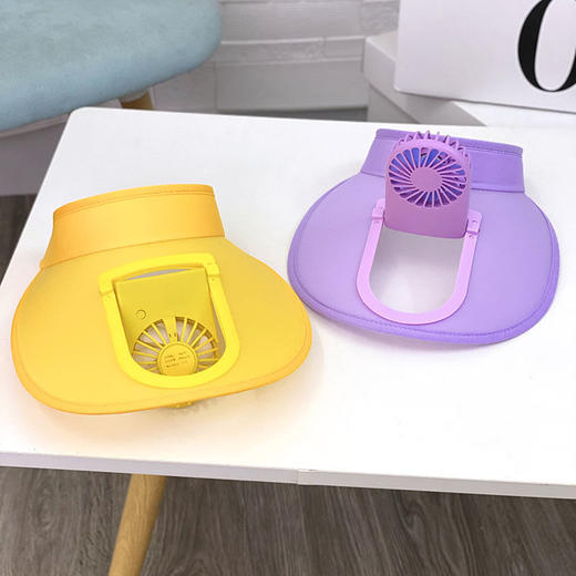 儿童卡通USB可充电风扇帽 商品图4