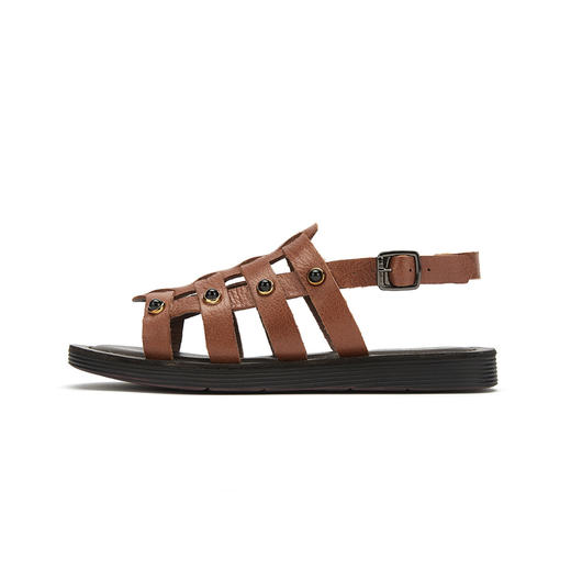 夏季新款舒适牛皮平底休闲女凉鞋罗马风运动凉鞋 商品图2