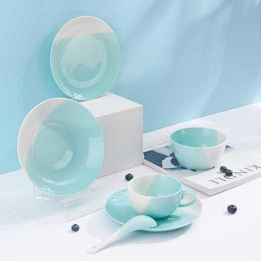 【专柜多样屋】-TAYOHYAY悠蓝高温色釉中餐具 18头 商品图5