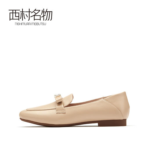 西村名物英伦风乐福鞋女2021春新款小皮鞋百搭平底复古单鞋T21AM11601 商品图1