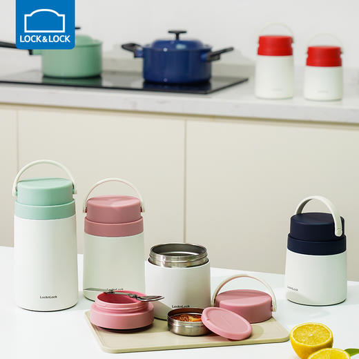 乐扣乐扣保温粥杯女便携粥桶装粥的饭盒汤壶汤罐大容量304不锈钢 LHC8041组合 商品图0