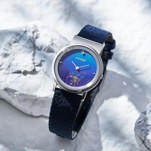 西铁城日本官方正品花语风吟系列舒博钛光动能女士手表EG7090-17L 商品图3