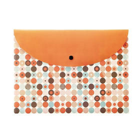 富美高按扣文件袋/A4/31247/桔色