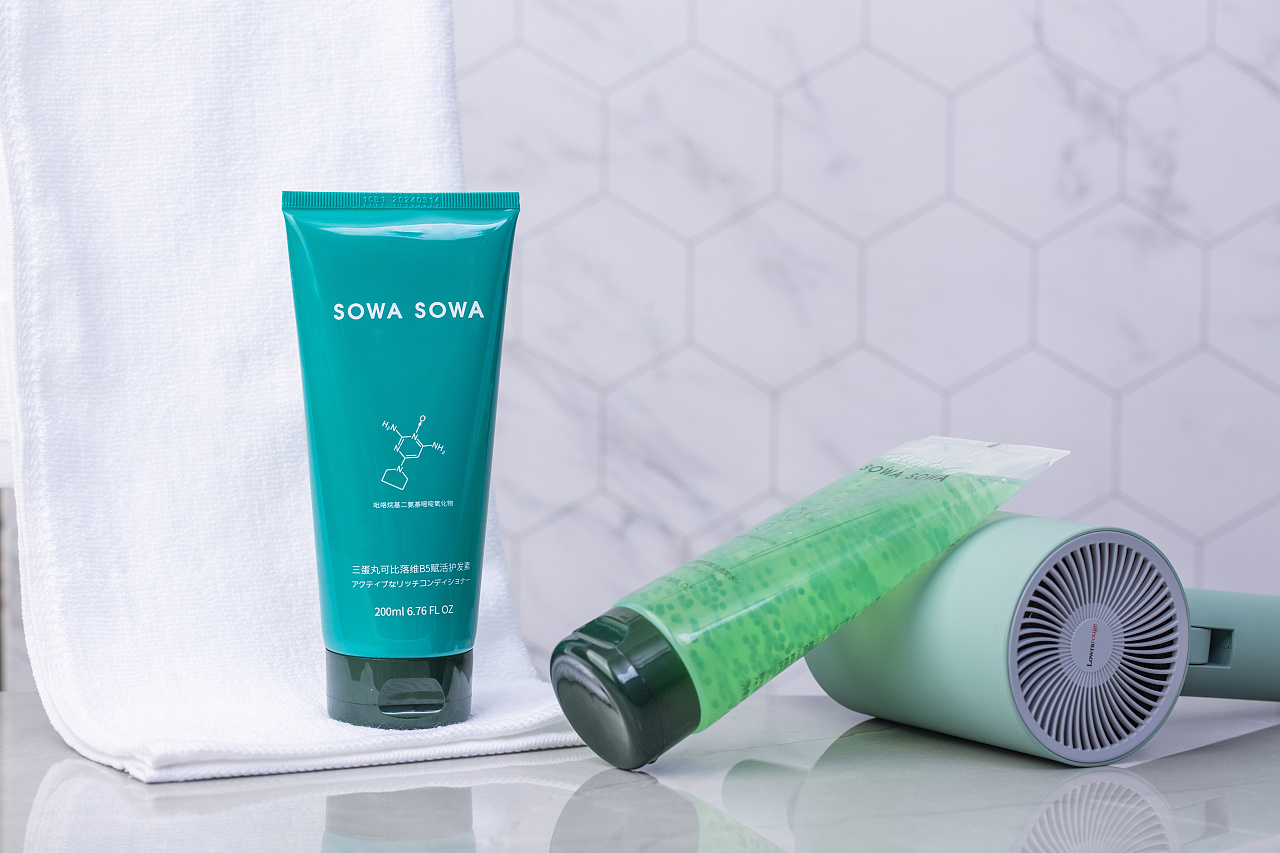 「告别掉发焦虑」sowasowa三蛋丸可比落维b5赋活洗发水护发素 小绿珠