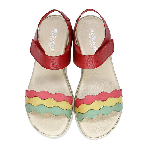 限时特价——西班牙原产优雅超舒适女士皮凉鞋12250-红绿黄 商品图5