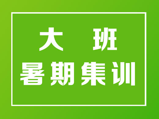 大班暑期集训 商品图0
