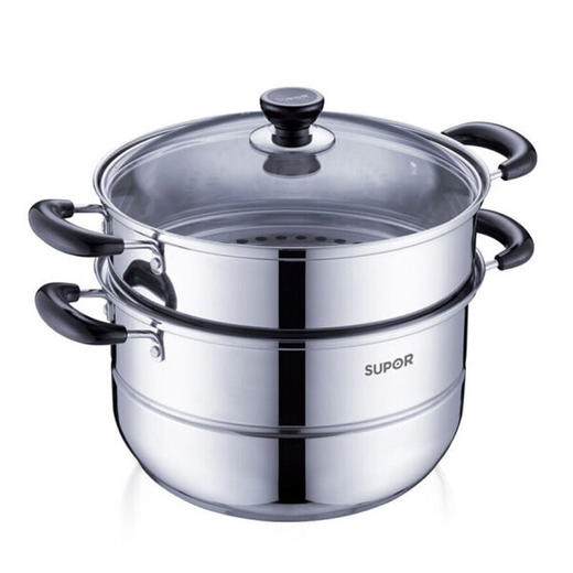 苏泊尔厨具SZ28B5好帮手不锈钢双层复底蒸锅 商品图2