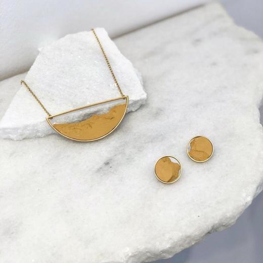 北京仓｜dsnú-Circulares-橙瓷 浮雕 耳钉 ［西班牙设计师］ 商品图4