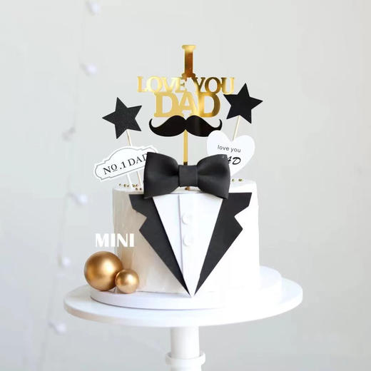 狮子家-男款 爸爸蛋糕西装翻糖蛋糕 致敬爸爸蛋糕 纪念日蛋糕 聚会 仪式感必备 商品图0
