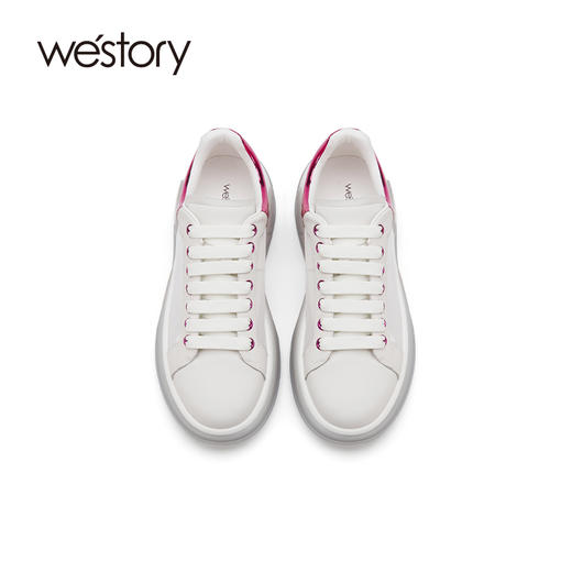 westory女鞋2021夏季新款软底增高小白鞋防滑休闲鞋W21CM71321 商品图3