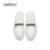 westory女鞋2021夏季新款真皮厚底平底一字拖室内W21AH52551 商品缩略图3