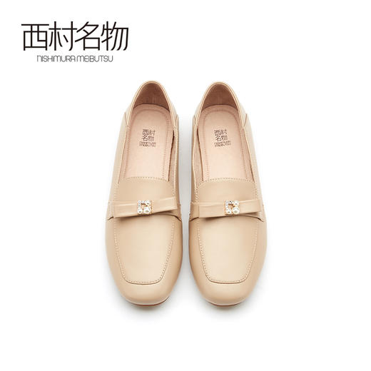 西村名物英伦风乐福鞋女2021春新款小皮鞋百搭平底复古单鞋T21AM11601 商品图2