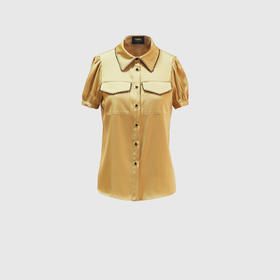 链条装饰短袖上衣