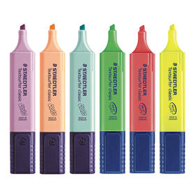 施德楼喷墨隐形荧光笔364标记记号笔划重点糖果色学生用