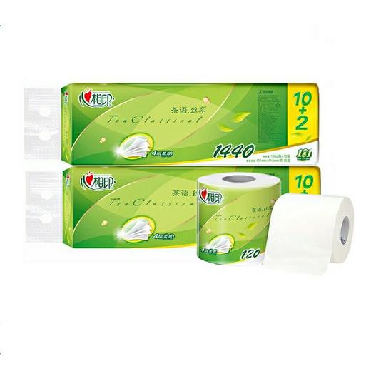 心相印茶语丝享特柔四层12卷装卷纸  12卷/提 商品图0