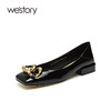 westory女鞋2021夏季新款浅口方头软底一脚蹬乐福单鞋S21CE70821 商品缩略图1