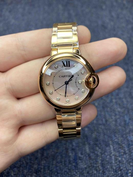 限时特价 卡地亚蓝气球系列高版本「全玫金款」贝母面 中号33mm女士腕表 商品图1