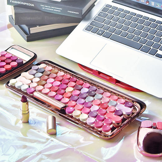 洛斐限量款无线蓝牙机械键盘-玫瑰金 商品图1