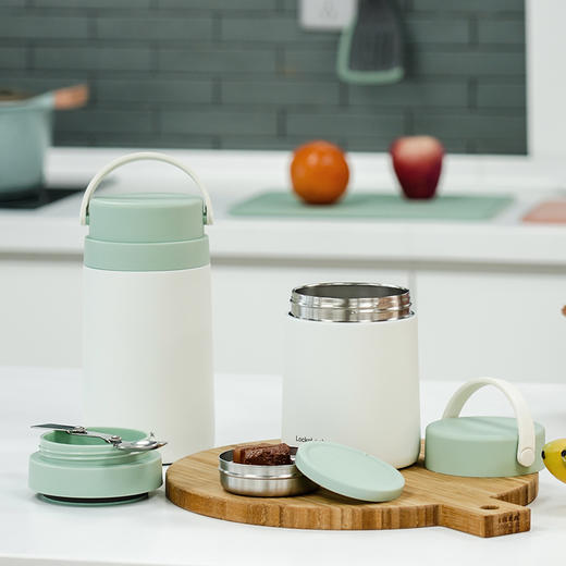 乐扣乐扣保温粥杯女便携粥桶装粥的饭盒汤壶汤罐大容量304不锈钢 LHC8041组合 商品图3