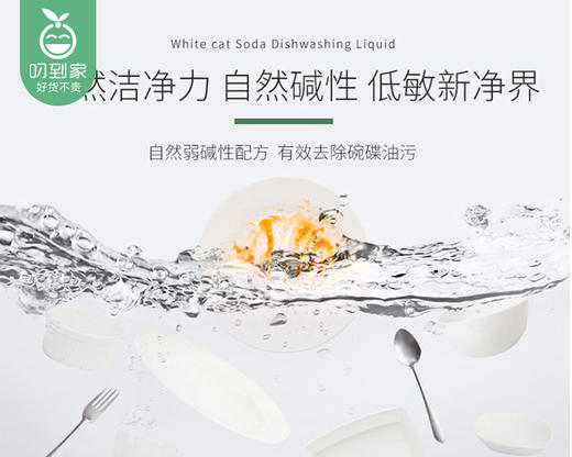 白蘭小苏打洗碗精*2瓶（1kg/瓶） 商品图3
