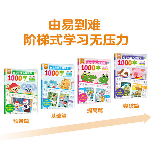 绘本馆福利群-傲游猫-幼小衔接入学准备1000字（4册）（请勿外发） 商品图2