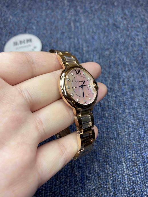 限时特价 卡地亚蓝气球系列高版本「全玫金款」贝母面 中号33mm女士腕表 商品图2