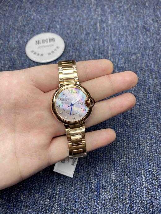 限时特价 卡地亚蓝气球系列高版本「全玫金款」贝母面 中号33mm女士腕表 商品图8