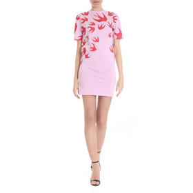 MCQ 麦昆 女士标志性的粉红色燕子T恤连衣裙 492158 RLT71 5555