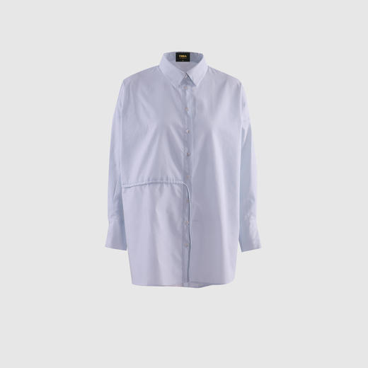 单侧抽皱宽松衬衣 商品图0