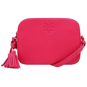 Tory Burch 汤丽柏琦 女士流苏皮革单肩斜挎包 红色 55369 663