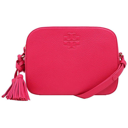 Tory Burch 汤丽柏琦 女士流苏皮革单肩斜挎包 红色 55369 663 商品图0
