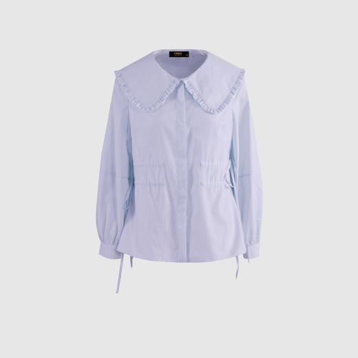 甜美百搭系带收腰娃娃领衬衣 商品图0