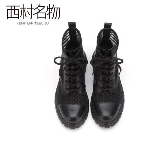 西村名物2021秋季新款高帮镂空系带休闲鞋X21DS43421 商品图3