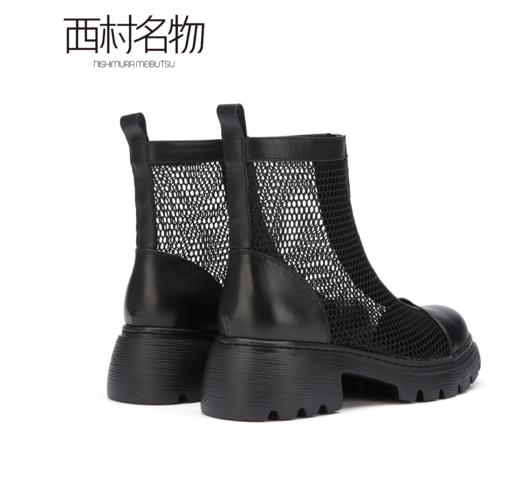 西村名物2021秋季新款高帮镂空拉链休闲鞋X21DS43431 商品图1