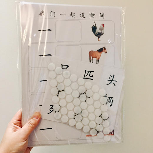 幼儿园语言类玩教具中大班语言区自制材料量词早教识字游戏包邮 商品图4