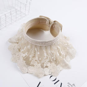 【儿童空顶遮阳帽】女孩防晒蕾丝女童帽子夏季太阳帽公主薄款透气宝宝