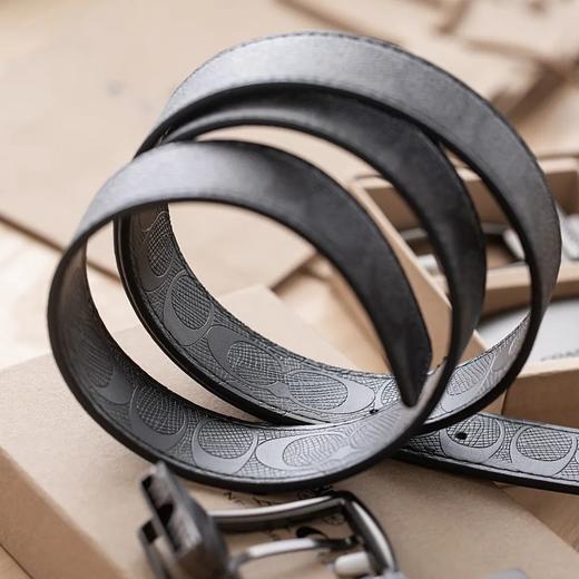 双扣头礼盒装！寇家男士马鞍扣可裁剪双面腰带 时尚压纹头层牛皮腰带礼盒 商品图4