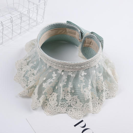 【儿童空顶遮阳帽】女孩防晒蕾丝女童帽子夏季太阳帽公主薄款透气宝宝 商品图1