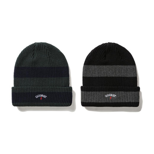 OURDAILYDOSE 18AW STRIPE BEANIE 加厚防寒 刺绣条纹冷帽 毛线帽 商品图2