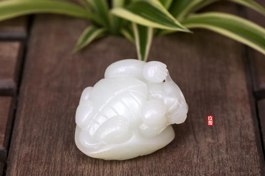 和田玉（羊脂白玉）籽料挂件-- 龙龟 44.5g 商品图8
