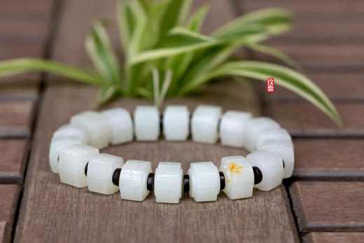 和田玉（白玉）籽料仿古手串 55-60g 商品图0
