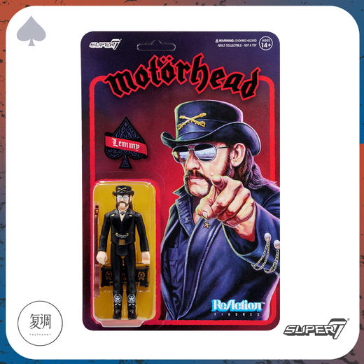 现货 Super7 Motorhead Lemmy Modern Cowboy 摩托头乐队 复古挂卡 潮流玩具 摆件 商品图2