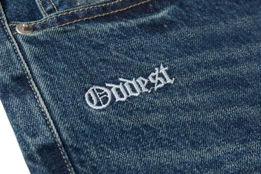OURDAILYDOSE 17AW DENIM WASHED PANTS 丹宁刺绣水洗做旧牛仔裤 商品图2