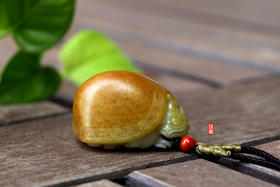 和田玉（白玉）籽料挂件-- 龙龟 69g