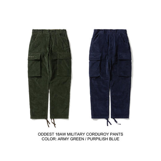 OURDAILYDOSE 18AW 日系复古大兜裤 水洗宽松灯芯绒休闲工装裤 商品图0